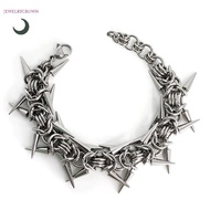 Punk Grunge Ro Rivet Bracelet Cool Niche Bracelet Goth Charm Jewelry Hip Hop Accessories [VN]