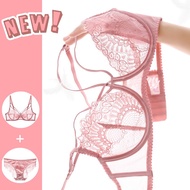 Fashion Brand Ultra Thin Transparent Lace Underwear Set Women Sexy Bra And Panty Set Female Push Up 
