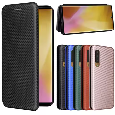 For Fujitsu Arrows NX9 Case Luxury Carbon Fiber Skin Magnetic Adsorption ShockProof Case For Fujitsu
