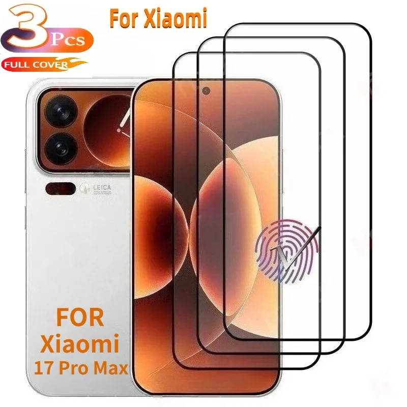 3Pcs High-Definition Tempered Glass for Xiaomi 17 Pro Max 15 14T 13T Pro 12T Screen Protectors Prote
