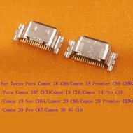 10-100Pcs Usb Connector Plug For Tecno Camon 18 Premier 18P 19 Pro Neo 20 30 Charger Type C Charging