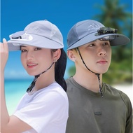 Sun hat fan hat outdoor fan hat solar charging fan hat men and women outdoor tea picking farming lif