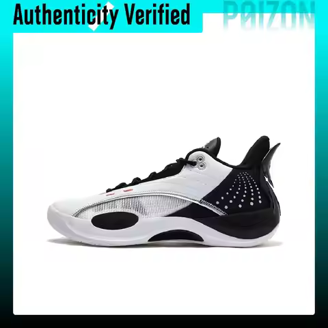 361° Cushioning Slip Resistant Abrasion Resistant Low top Basketball Shoes Men's White Black 5725111