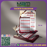 MBM ~ Takwim Berbuka Puasa Boleh Edit 2026 A3, A4. FREEEE Custom Design
