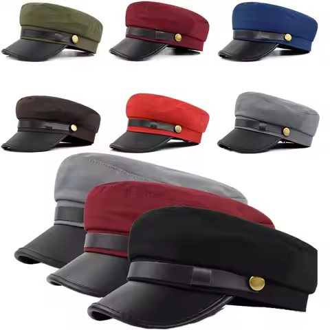 Flat Cap Vintage Navy Cap British Style Flat Top Hat Beret Hats Duck Tongue Cap Newsboy Hat Flat Pea