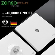 Zenso - Grande White Switches & Socket Tel/Astro/TV/Data/Dimmer/Intermediate/Fan/45A/20A 2way