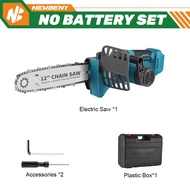 จัดส่งฟรี)ไม่แปรงถ่านไฟฟ้าเลื่อยยนต์ไร้สาย 2000W makita เลื่อยยนต์12นิ้วพร้อมกล่องพลาสติก18000RPM ชาร์จไฟได้ตัดไม้ป่าได้เลื่อยตัดไม้สำหรับแบตเตอรี่ Makita