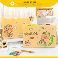 A4 document File, A4 horizontal document bag with 5/8 compartments CAPYBARA DILYS document storage c