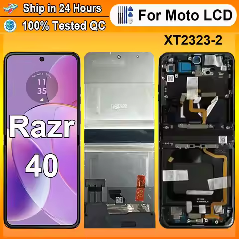 AMOLED Screen For Motorola moto Razr 40 Razr40 XT2323-2 LCD Display Touch Panel Digitizer Assembly F