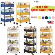 3 or 4 Tier Multifunction Storage Trolley Rack Office Shelves Home super saver space kitchen compartment