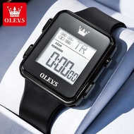 OLEVS Jam Tangan Lelaki Original Digital Watch Waterproof Silicone Luminous Chronograph Casual Fashi