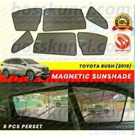 Toyota Sunshade 7 seater Rush 2019 - 2024 New Magnetic Car Window Sun Shade Window Cover Sun Protect