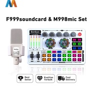 Mukava F999 Live Sound Card Live Mixer Computer Peripherals for HP PC Mac Live Karaoke Sound Card Au