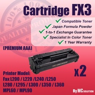 2 units Compatible Laser Toner Canon Cartridge FX-3 / FX3 For Canon Fax L200 / L220 / L240 / L250 L2