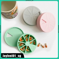 Mini Weekly Rotating Pill Box Splitter Pill Medicine Box Lightweight Portable Organizer 7 Day Pill Container Cutter Tablet Container For Travel