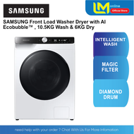 [Clearance set] SAMSUNG 7.5KG Wash &amp; 5KG Dry Front Load Washing Machine &amp; Dryer with AI Ecobubble™,  WD75T504DBW