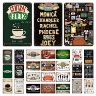 Tanda logam hiasan dari rancangan TV Friends Central Perk untuk kafe, bar, kelab, saiz 8x12 inci
