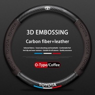 3D sợi Carbon da lái xe bọc bánh xe cho TOYOTA VIOS ncp93 muốn Hilux wigo Yaris Rush Corolla chéo av