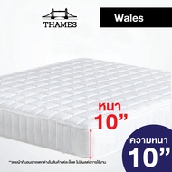 Thames ที่นอนHybrid ยางพาราแท้ สปริงเสริมยางพารา 10นิ้ว รุ่น Wales ที่นอน สปริง 2.3มม แก้ปวดหลัง ที่นอน latex spring mattress