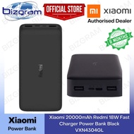 Xiaomi 20000mAh Redmi 18W Fast Charger Power Bank Black - VXN4304GL