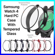 Samsung Watch 4 40mm 44mm/ Watch FE 40mm Hard PC Case With Tempered Glass Protector Cover Full Cover