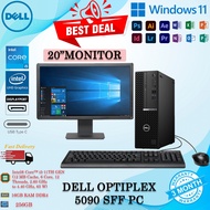 (USED) DELL OPTIPLEX 5090 SFF PC\INTEL CORE i5-11TH Gen\16GB DDR4 RAM\256GB SSD With 20"Monitor