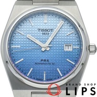 二手天梭PRX Powermatic 80腕錶，40毫米，冰藍色變色龍錶盤。包含原廠錶盒和保固卡。不鏽鋼男士腕錶，冰藍色錶盤，成色極佳。