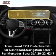 For Mercedes-Benz GLA 20-22 H247 Dashboard,Navigation Screen Transparent TPU Protective Film Anti-Scratch Repair Filmaccessories