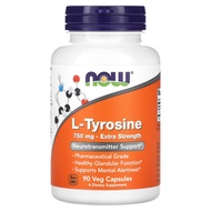 now Foods L-Tyrosine Extra Strength 750 mg 90 Veg Capsules