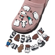 Cartoon We Bare Bears Jibbits Anime Shoe Charms Grizzly Bear Jbits for Crocs Panda Jibitz Crocks for Men Shoes Accessories Decoration