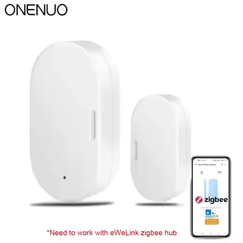Ewelink Zigbee Door Sensor Wireless Magnetic Window Open Closed Alarm Detector Works With Zigbee2MQT