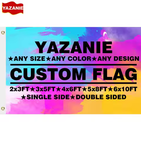 Custom Flag 3x5 4x6 5x8 6x10FT Custom Your Logo Flag Print Your Own Design Single or Double Sided Pe