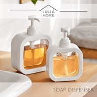 LullaHome Transparent White Soap Dispenser Bathroom Shampoo Dish Wash Detergent Bath Gel Dispenser B