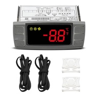 (REJY) For XR02CX-4N1F1 Temperature Controller with Temperature Sensor Probes Clasp for 120V 50-60hz