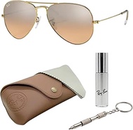 RB3025 Classic Gradient Aviator Shape Sunglasses With Eyewear Kit Bundle - Adjustable Nose Pads - Id
