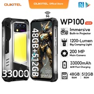 OUKITEL WP100 TITAN 36GB+512GB 33000mAh 00MP Camera 6.8” 120Hz 5G Mobiles Built-in Projector  66W fa