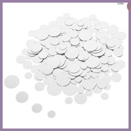 250 Pcs Crafts Home Decor Mirror Mosaic Tiles for Wall Flat Disc 3.80X3.80X0.10CM Transparent shaoyi