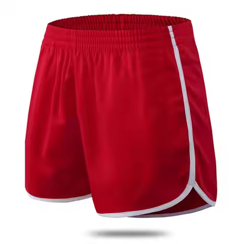 Above Knee Men Shorts Men's Summer Drawstring Shorts Elastic Waist Loose Length Beach Trousers Daily