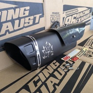 Racingknalpot Original 86 Racing Exhaust Tm Z - 1 full stainless black Doff inlet 50 mm racing silen