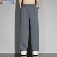 LJPNK High Street Loose Fit Trousers – Men’s Baggy Suit Pants with Drop-Leg Design