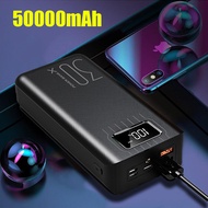 50000mAh Power Bank for iPhone 11 pro 6 6s 7 8 Plus X XS max XR Pover Bank USB LED Powerbank