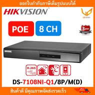 HIKVISION เครื่องบันทึกกล้องวงจรปิด NVR รุ่น DS-7104NI-Q1/4P/M(D) / DS-7108NI-Q1/8P/M(D) รองรับ PoE
