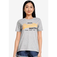 Kaos Superdry Original Women Shirt Regular fit 100% Original Latest Vintage Logo Ac Tee - &amp; Girls Cotton Blend Round Neckline