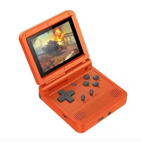 Powkiddy-3 "V90 screen notebook computer game console, double open system game console, retro video