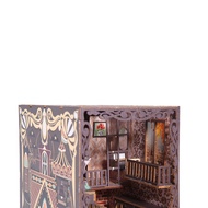 DIY Book Nook Kit DIY Basement Bookshelf Insert Decor Alley with Lights for Kids/Adults