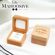 Solid Wooden Jewelry Box Earring Storage Box Portable Black Walnut Box Small Exquisite Necklace Ring