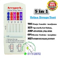 Urine Test Drugs 5 IN 1 ,Test Strip for(THC,OPI,MET,AMP,KET)kegunaan menguji dadah dalam air kencing