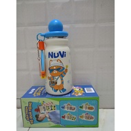 NuVi SUPERSTAR HEAT BOTTLE 420ml 304 stainless steel with Quang Hung masterD keychain - Nutifood gif