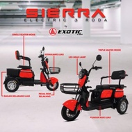(PROMO )Sepeda Listrik Exotic Sierra Sepeda Motor Electric 3 Roda
