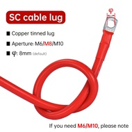 8/6/4 AWG Battery Connection Cable,Super Soft Silicone Wire with Lug,20/30/40/50/60/80/100cm